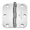 Cauldham Heavy-Duty 3-1/2" Interior Door Hinges with 5/8" Radius Corners - Polished Chrome